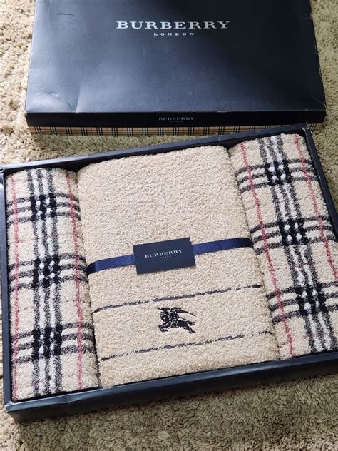 burberry luxury towels|Burberry face towel gift set.